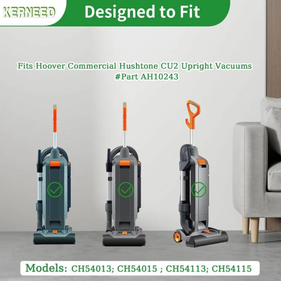 12 Pack Kerneed AH10243 Vacuum Bags Compatible with Hoover Commercial Hushtone CU2 Upright Cleaners CH54013 CH54015 CH54113 CH54115 - Durable Replacement Vacuum Bags