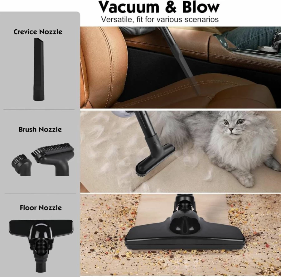 DGLYXXGS 20V Cordless Stick Vacuum Cleaner - Brushless Motor, Washable HEPA Filter, 55CFM for Home, Car, Hardwood Floors & Carpets (Tool Only, Compatible with DeWalt 20V Batteries)