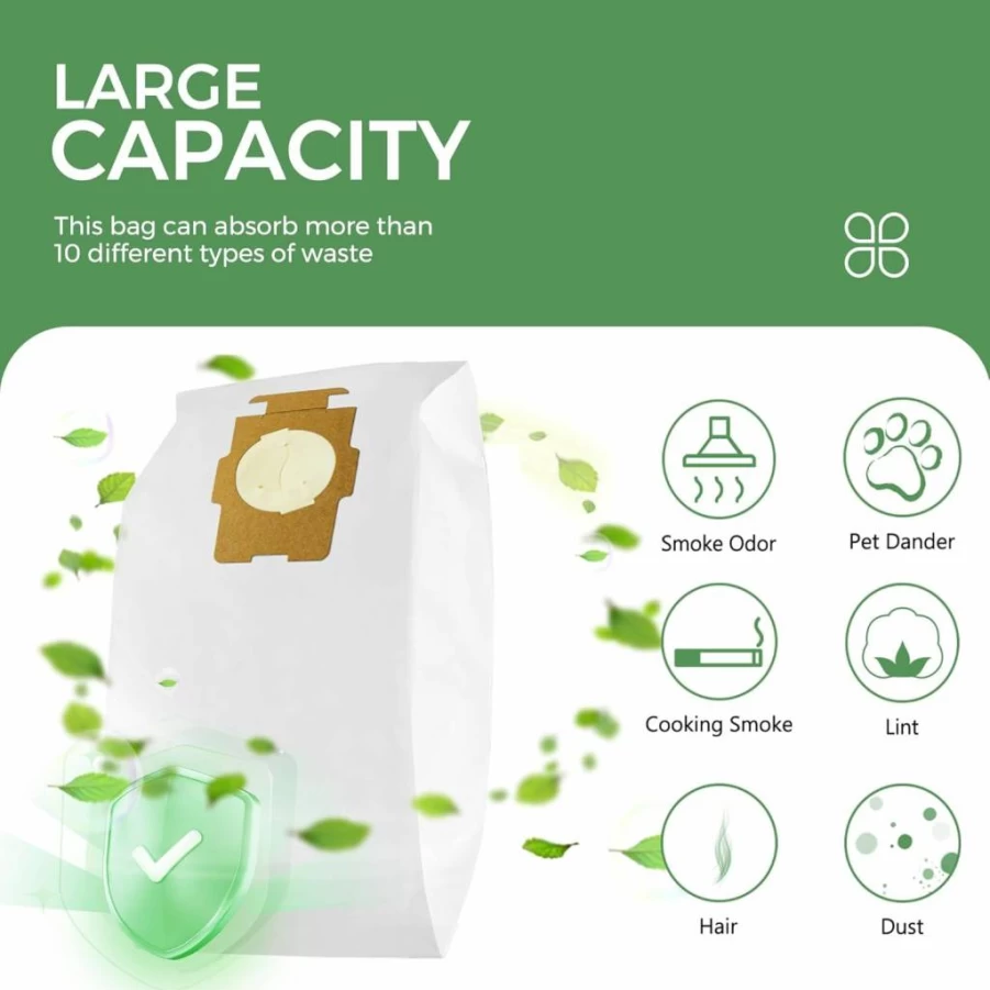12 Pack Improvedhand Vacuum Bags for Kirby Sentria/Avalir/Ultimate G Series - Replaces F-Style & Twist-Style Models 204811 205811 204808 | Genuine Replacement Parts | Durable & High-Performance