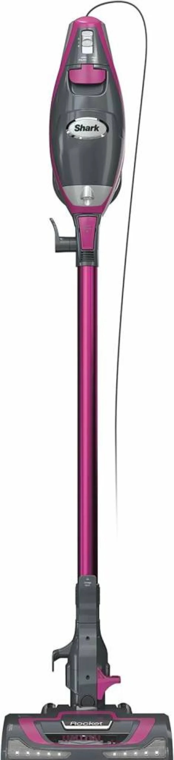 Shark HV371 Rocket Pro Deluxe Corded Stick Vacuum with Swivel Steering, Removable Handheld Vac, XL Dust Cup, Crevice & Upholstery Tools, Anti-Allergen Brush - Fuchsia (Renewed)