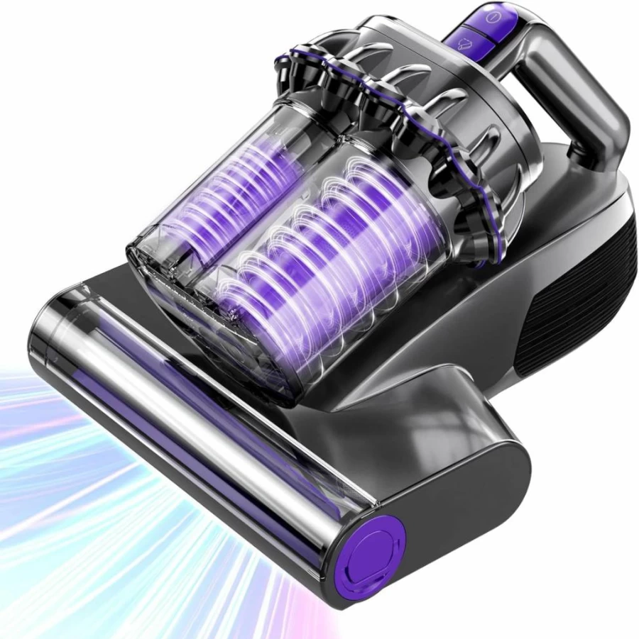 VOCESOR Handheld Mattress Vacuum Cleaner with UV-C Light & 600W High Heat, 16Kpa Powerful Suction for Dust, Allergens & Pet Hair Removal