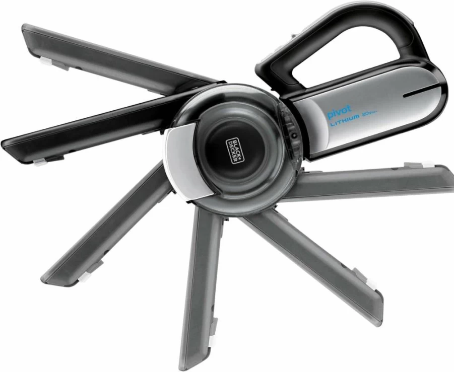 BLACK+DECKER BDH2000PL Cordless Handheld Vacuum Cleaner, Dustbuster Pivot Vac for Home and Car, Includes Crevice Tool and Pivot Nozzle, Lightweight and Portable